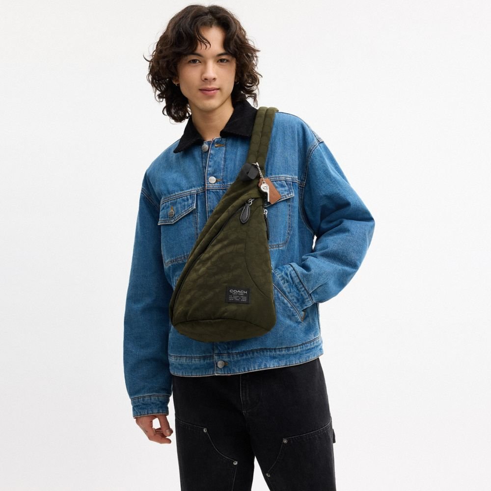Coach Lachlan Sling In Signature Nylon - Image 2