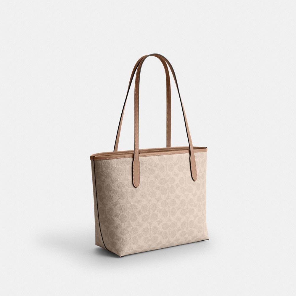 Coach Medium City Tote Bag In Signature Canvas - Image 6