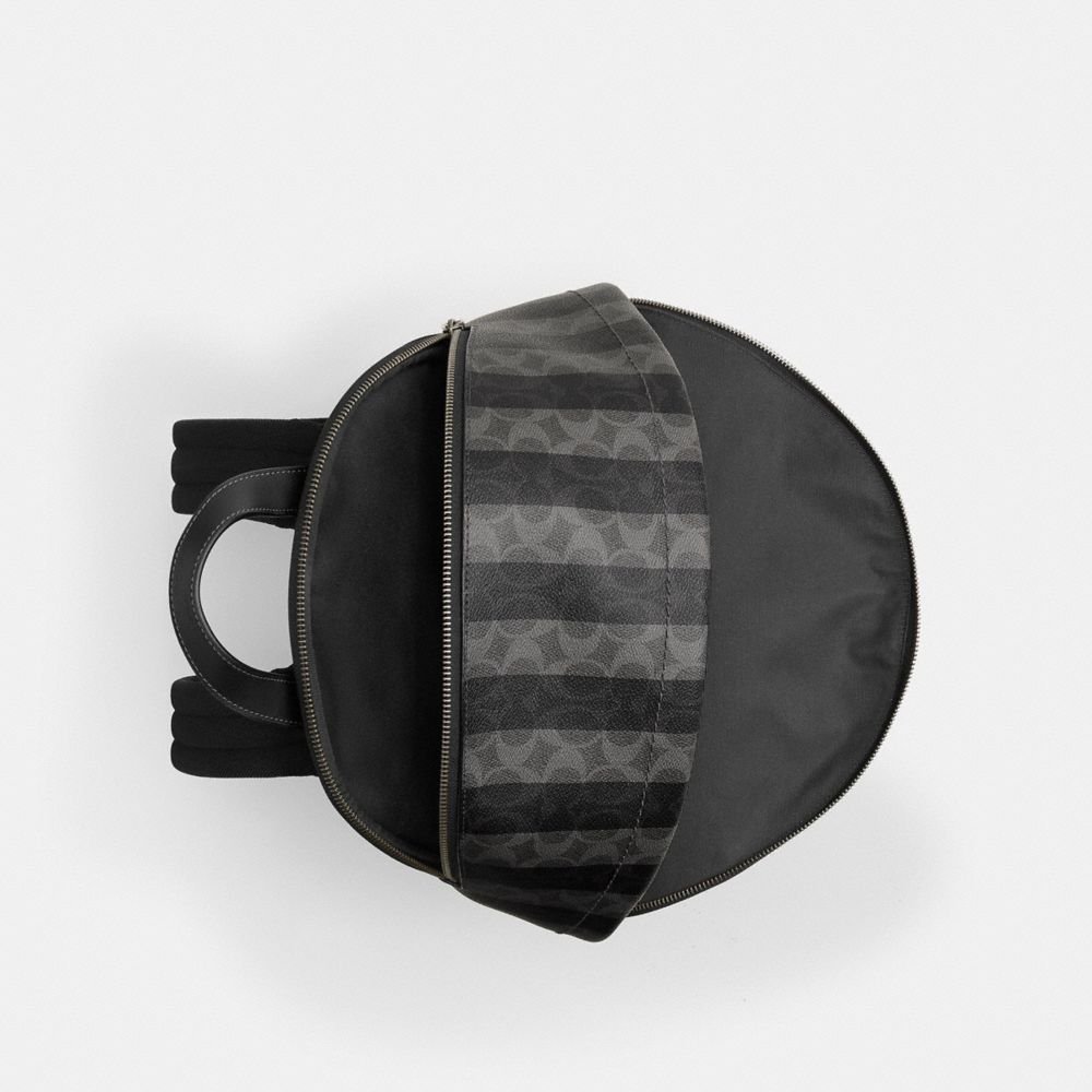 Coach Taylor Backpack In Signature Canvas With Stripes - Image 3