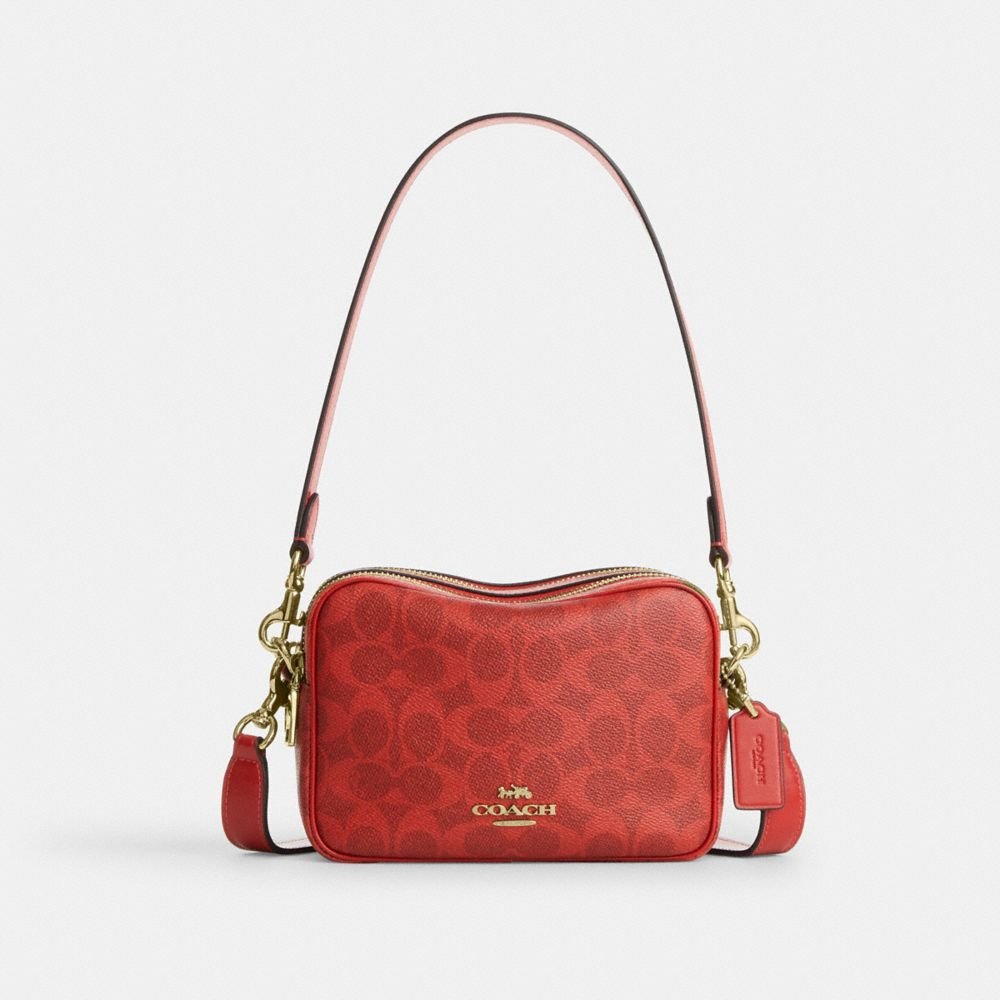 Coach Mini Carey Crossbody Bag In Signature Canvas - Image 13