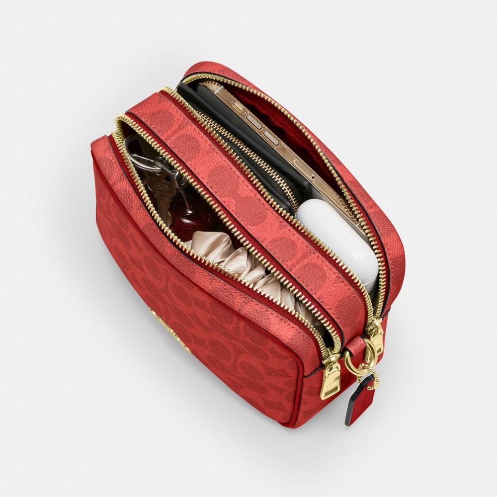 Coach Mini Carey Crossbody Bag In Signature Canvas - Image 16