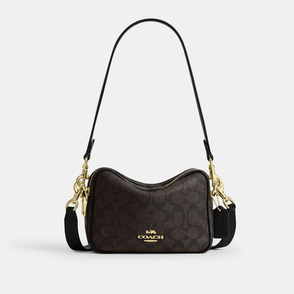 Coach Mini Carey Crossbody Bag In Signature Canvas - Image 5