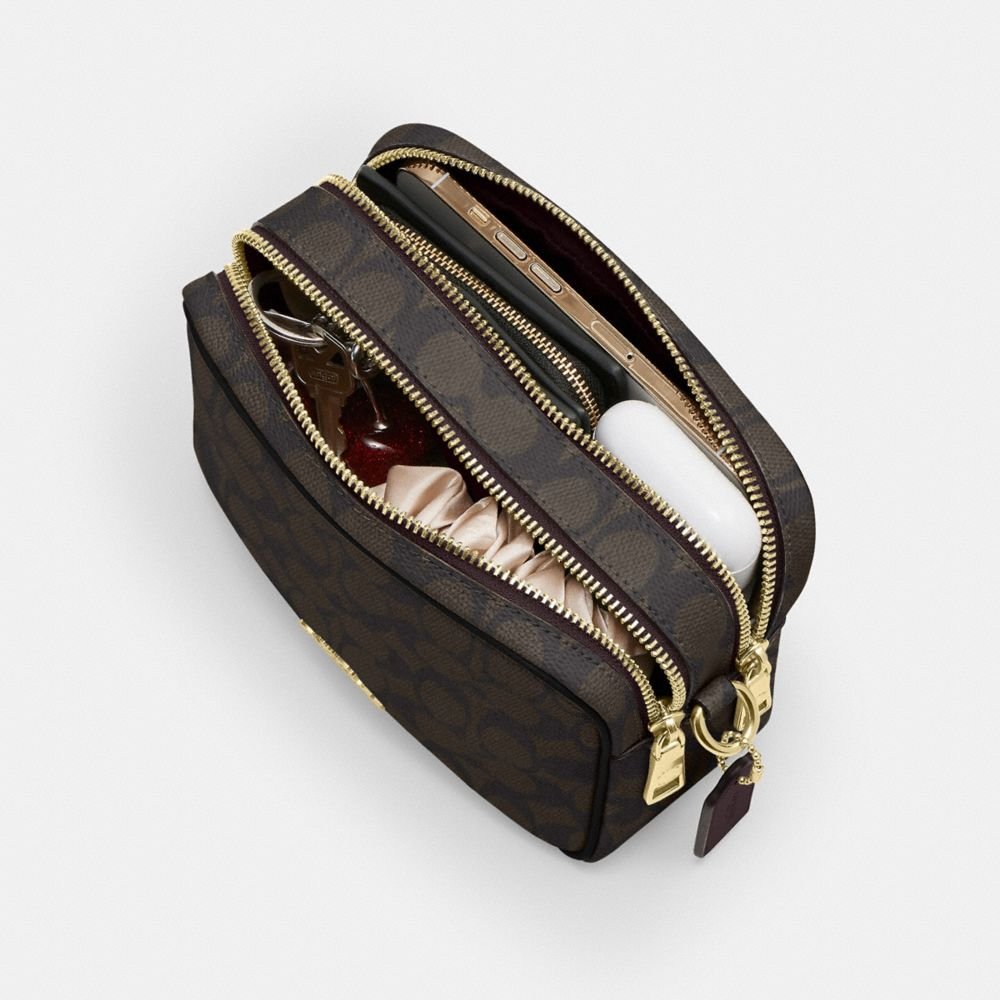 Coach Mini Carey Crossbody Bag In Signature Canvas - Image 7