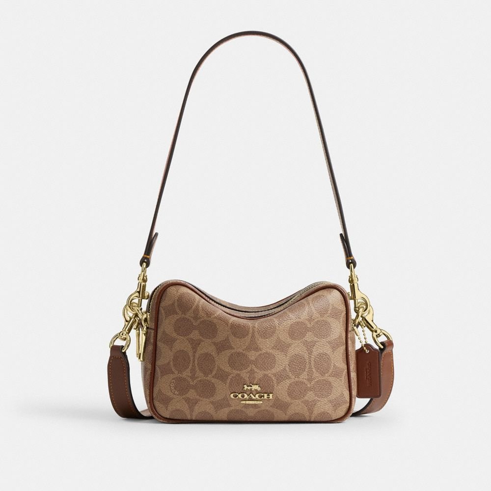 Coach Mini Carey Crossbody Bag In Signature Canvas - Image 9