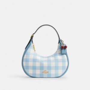 Coach Emily Shoulder Bag With Gingham Print And Charm