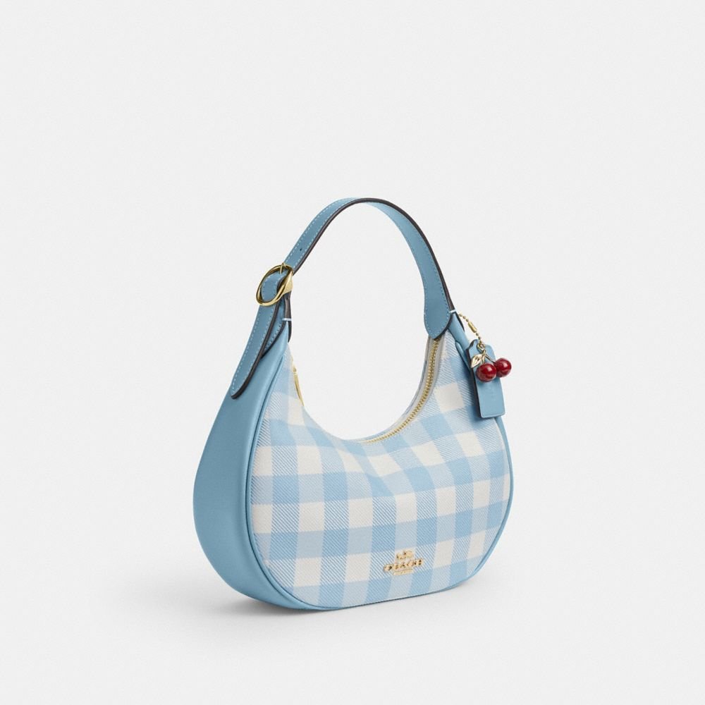 Coach Emily Shoulder Bag With Gingham Print And Charm - Image 4