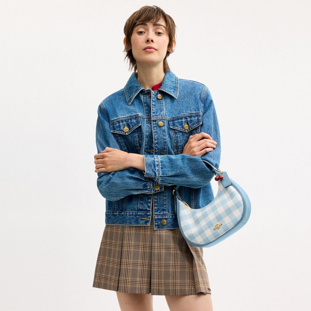 Coach Emily Shoulder Bag With Gingham Print And Charm - Image 2
