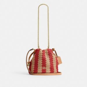 Coach Faye Mini Drawstring Bag With Stripes