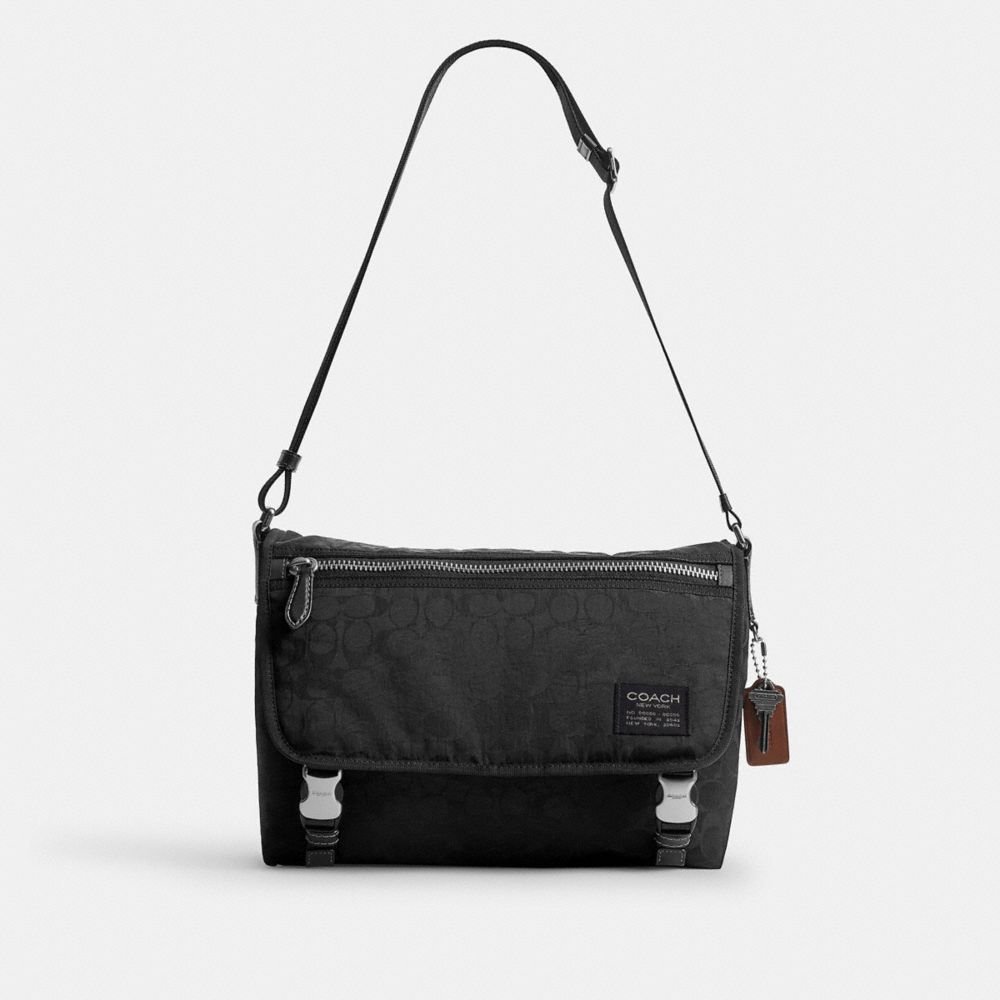 Coach Lane Messenger In Signature Nylon