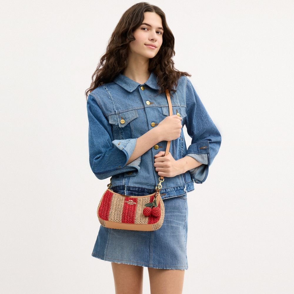 Coach Teri Shoulder Bag With Stripes And Charm - Image 3