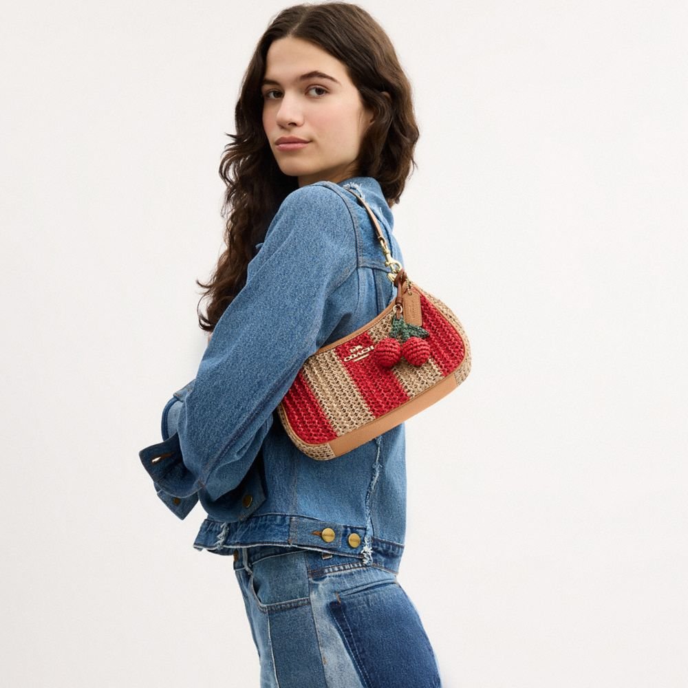Coach Teri Shoulder Bag With Stripes And Charm - Image 2