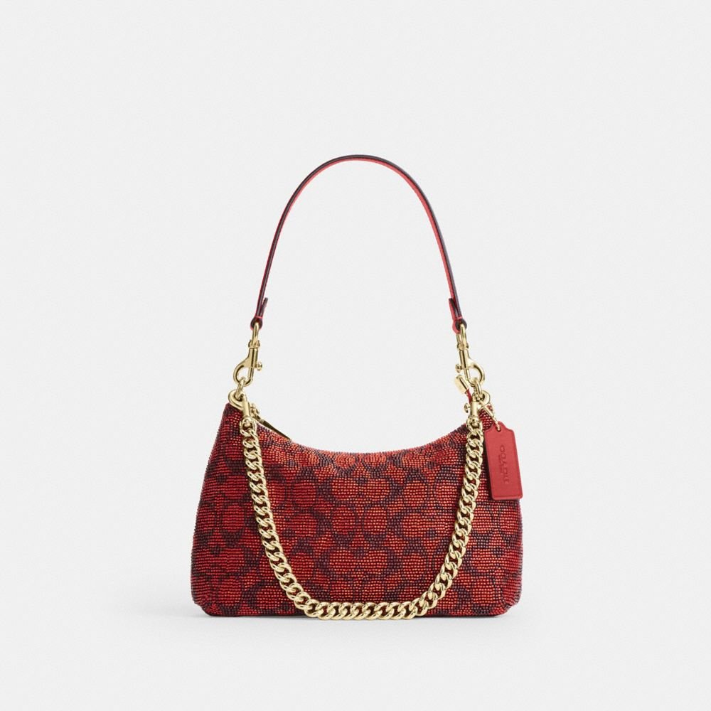 Coach Teri Shoulder Bag In Signature Beaded Satin - Image 5