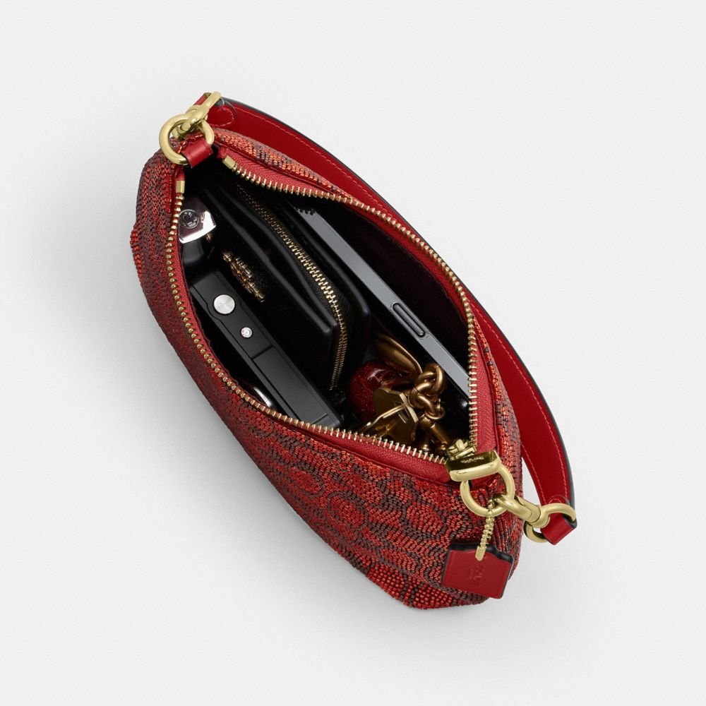 Coach Teri Shoulder Bag In Signature Beaded Satin - Image 8