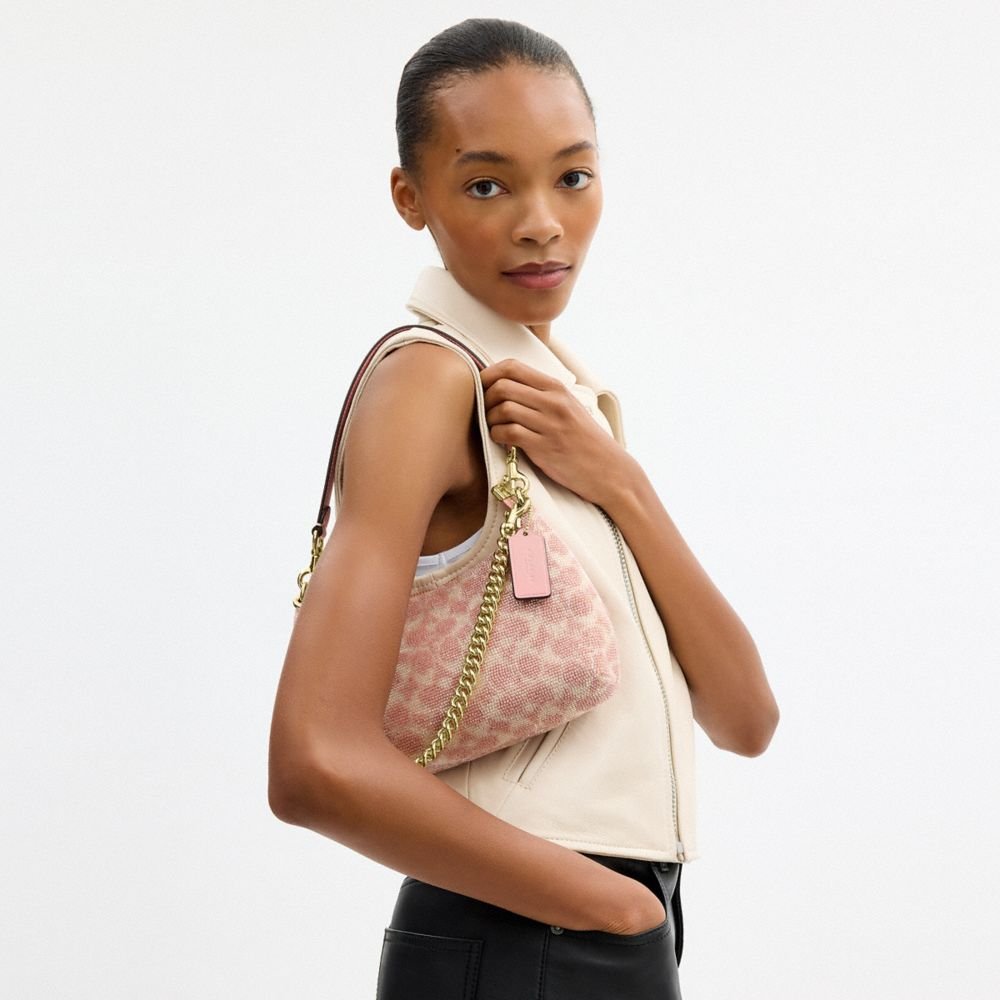 Coach Teri Shoulder Bag In Signature Beaded Satin - Image 2