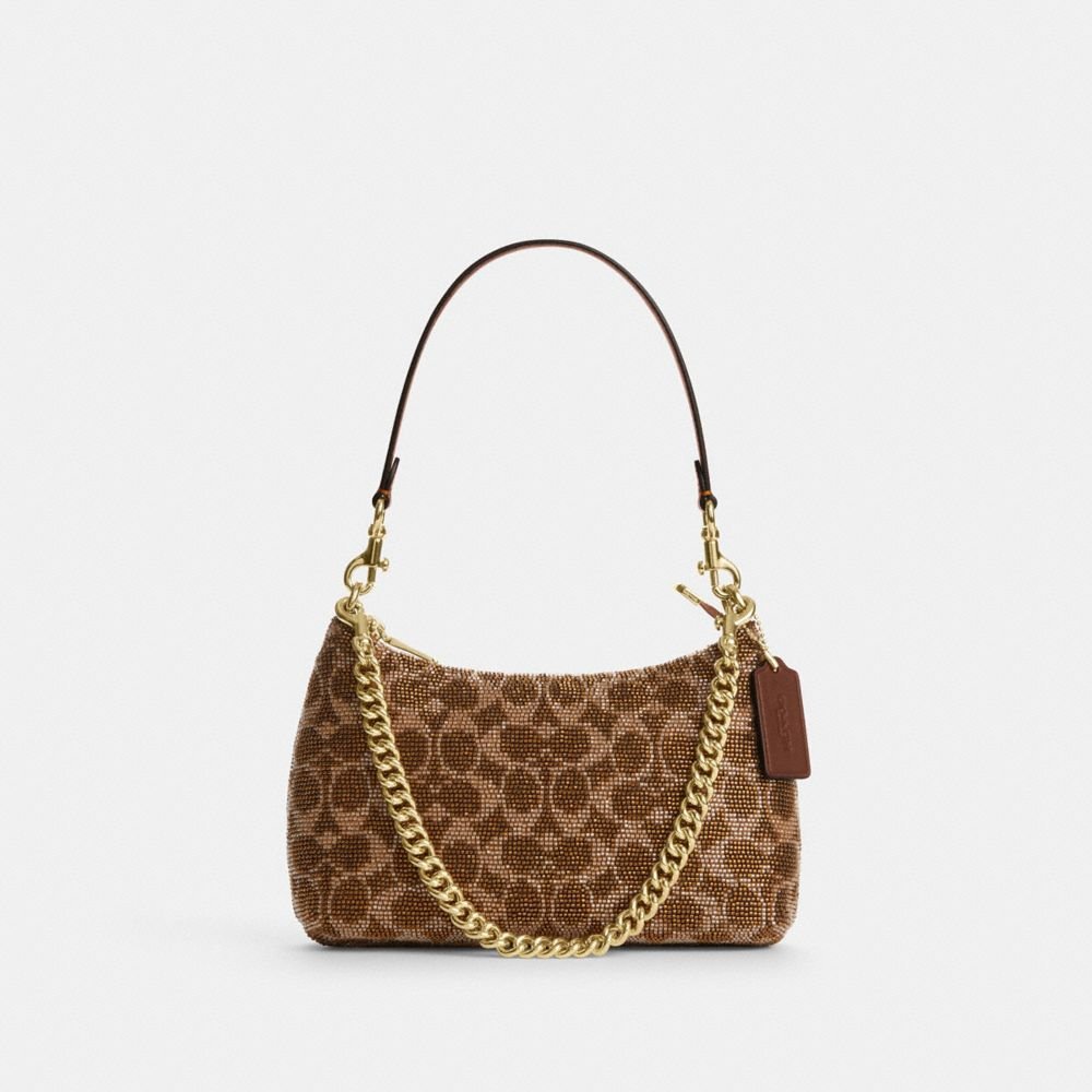 Coach Teri Shoulder Bag In Signature Beaded Satin - Image 9