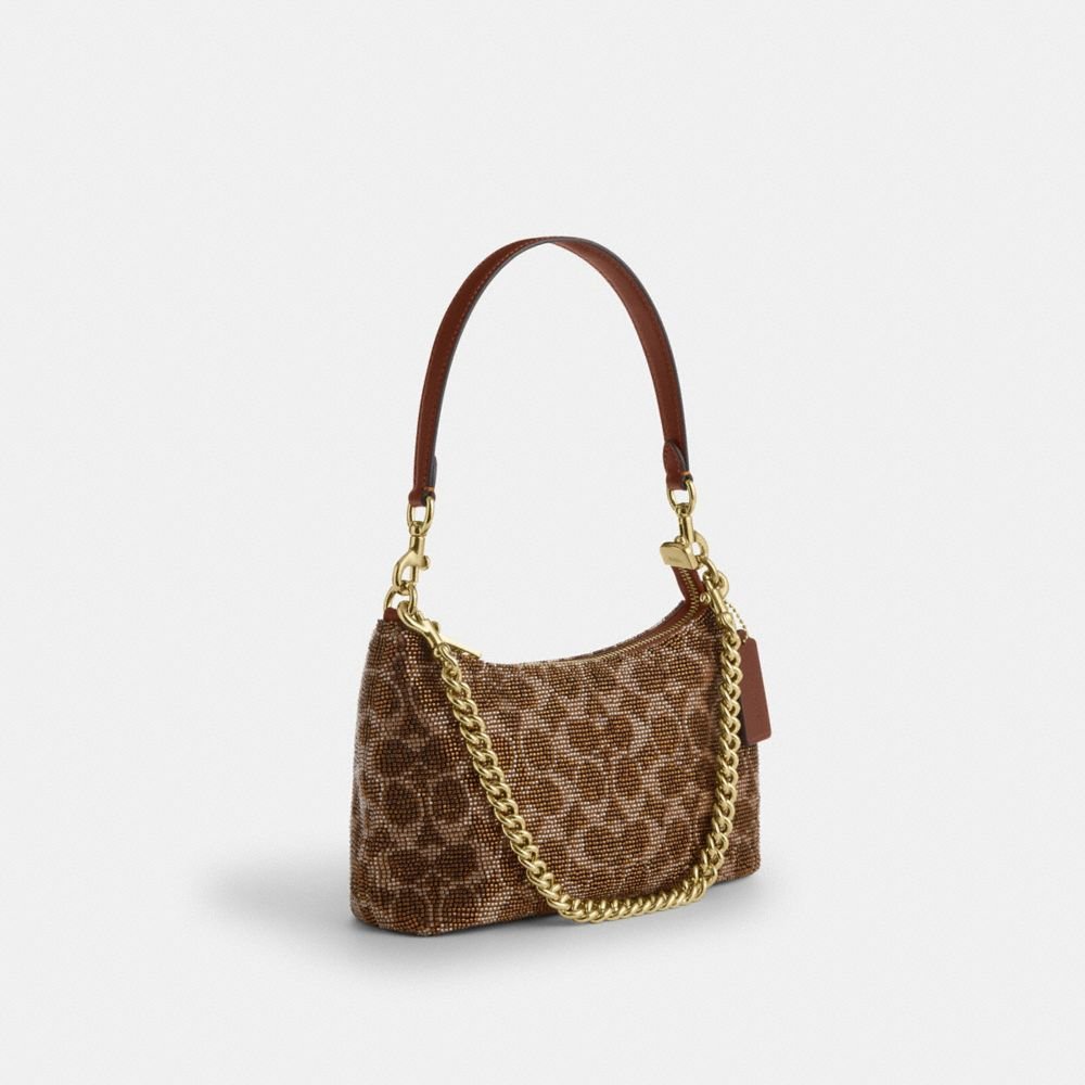 Coach Teri Shoulder Bag In Signature Beaded Satin - Image 10