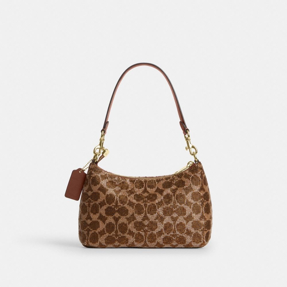 Coach Teri Shoulder Bag In Signature Beaded Satin - Image 11
