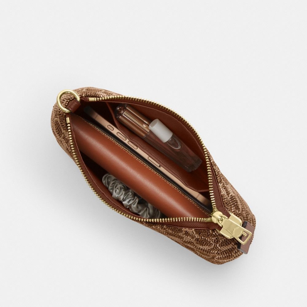 Coach Teri Shoulder Bag In Signature Beaded Satin - Image 12