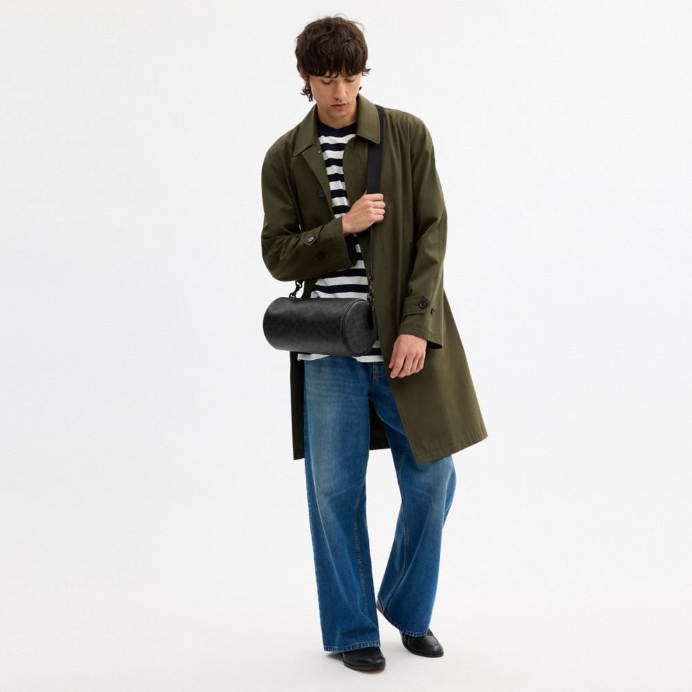 Coach Andre Barrel Bag 30 In Signature Canvas - Image 2
