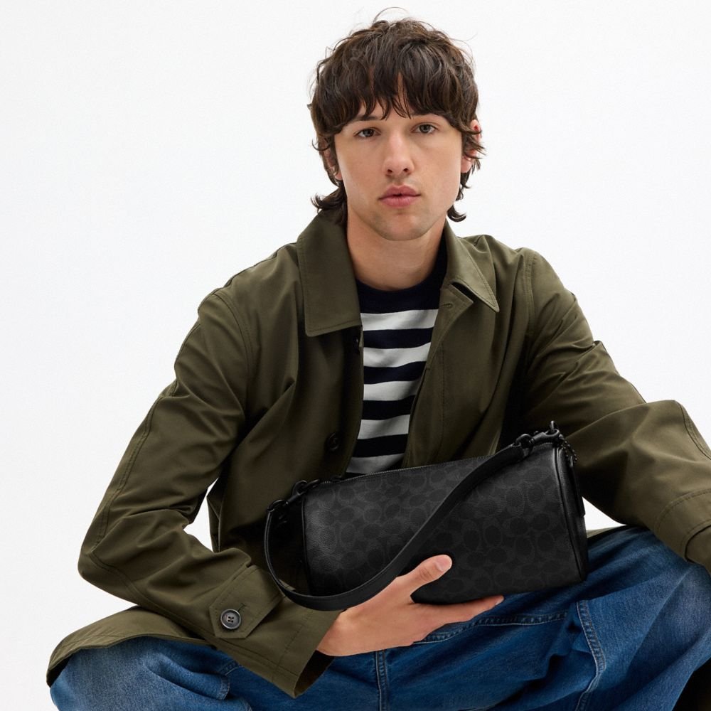 Coach Andre Barrel Bag 30 In Signature Canvas - Image 3
