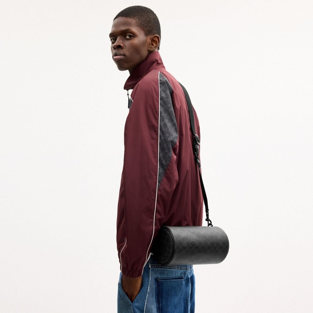 Coach Andre Barrel Bag 24 In Signature Canvas - Image 2