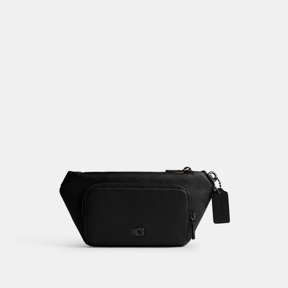 Coach Belt Bag With Signature Canvas Interior Detail - Image 5