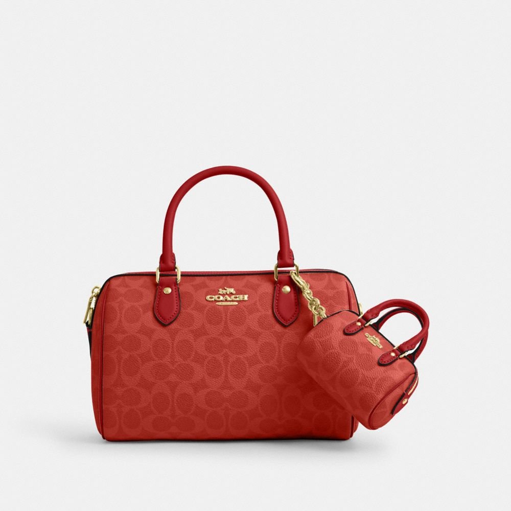 Coach Mini Rowan Bag Charm In Signature Canvas - Image 2