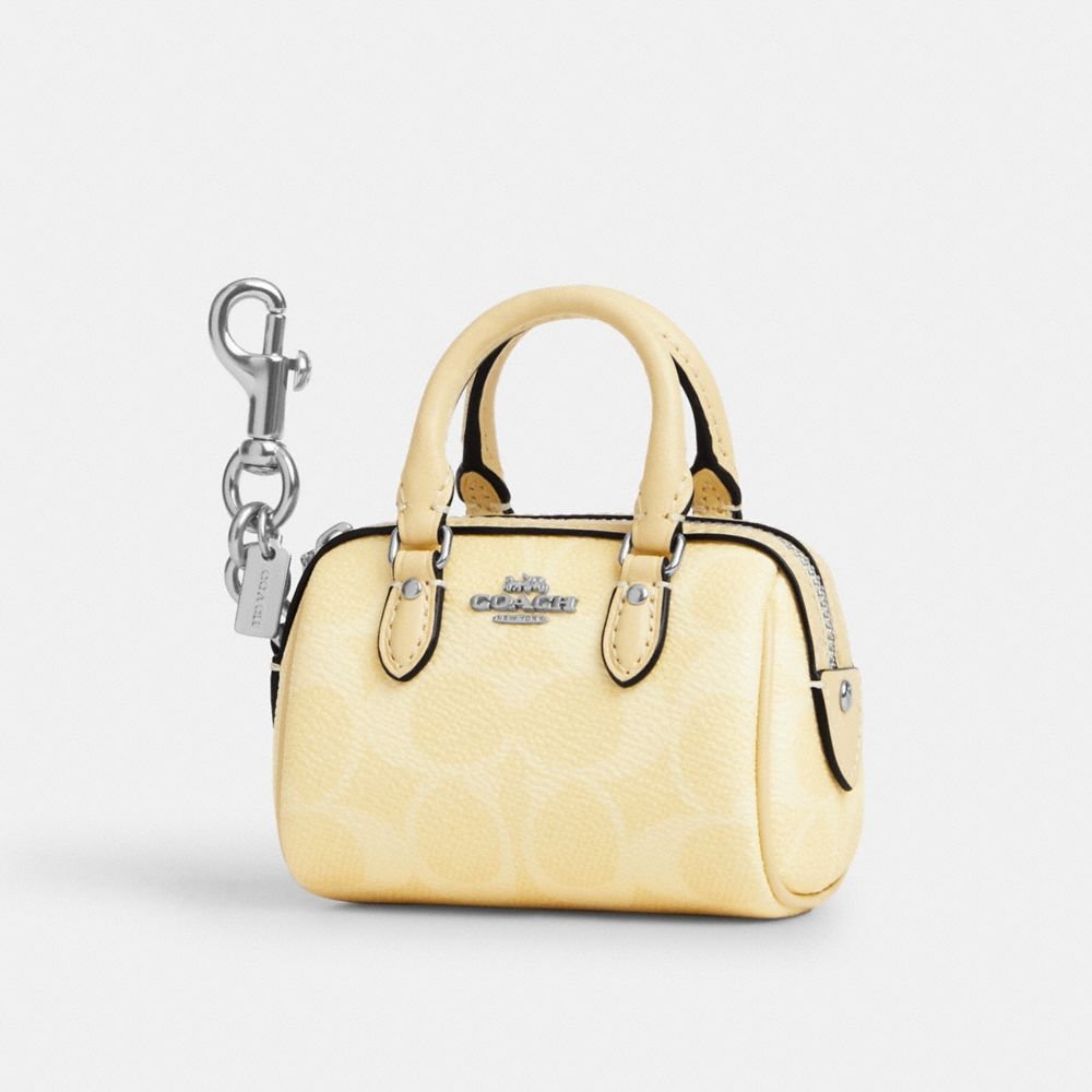 Coach Mini Rowan Bag Charm In Signature Canvas - Image 3