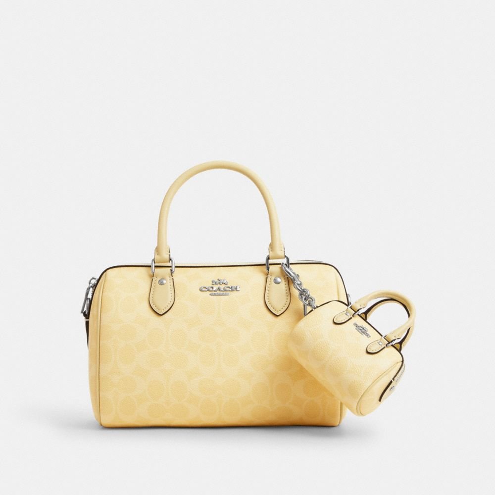 Coach Mini Rowan Bag Charm In Signature Canvas - Image 4