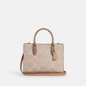 Coach Maggie Small Tote Bag In Blocked Signature Canvas