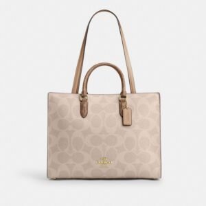 Coach Maggie Tote Bag In Blocked Signature Canvas