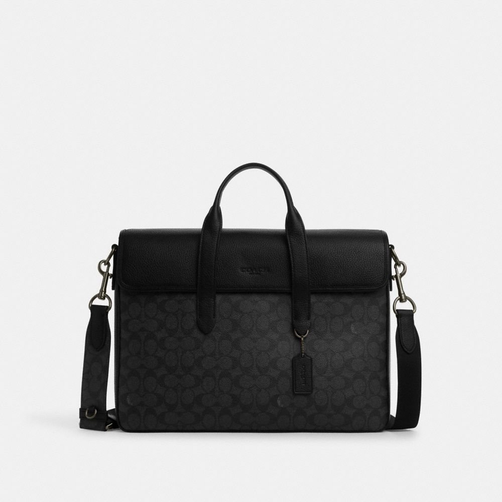 Coach Sullivan Portfolio Brief In Signature Canvas - Image 5