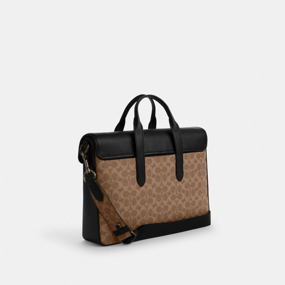 Coach Sullivan Portfolio Brief In Signature Canvas - Image 4