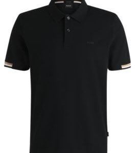 Hugo Boss Rubberised-logo polo shirt in mercerised cotton