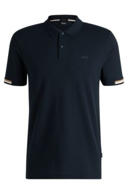 Hugo Boss Rubberised-logo polo shirt in mercerised cotton - Image 13