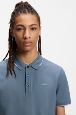 Hugo Boss Embroidered-logo slim-fit polo shirt in stretch cotton - Image 7
