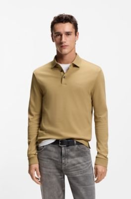 Hugo Boss Long-sleeved polo shirt in interlock cotton with logo - Image 2