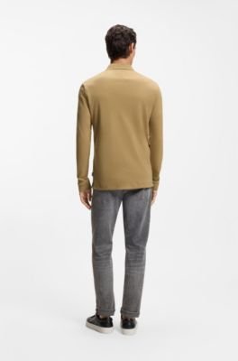 Hugo Boss Long-sleeved polo shirt in interlock cotton with logo - Image 5
