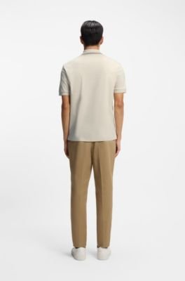 Hugo Boss Slim-fit cotton polo shirt with striped collar - Image 14