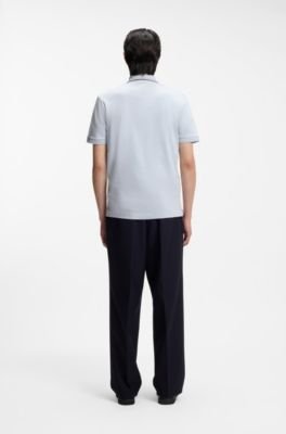 Hugo Boss Slim-fit cotton polo shirt with striped collar - Image 34