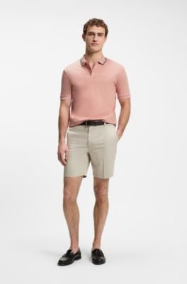 Hugo Boss Slim-fit cotton polo shirt with striped collar - Image 38