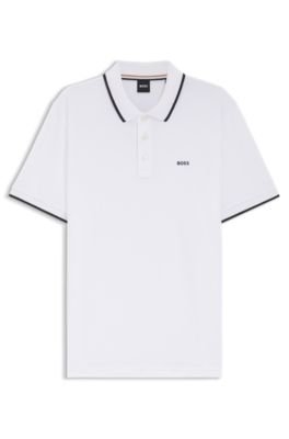 Hugo Boss Cotton-piqué polo shirt with contrast tipping - Image 5