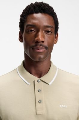Hugo Boss Cotton-piqué polo shirt with contrast tipping - Image 7