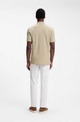 Hugo Boss Cotton-piqué polo shirt with contrast tipping - Image 9