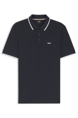 Hugo Boss Cotton-piqué polo shirt with contrast tipping - Image 15