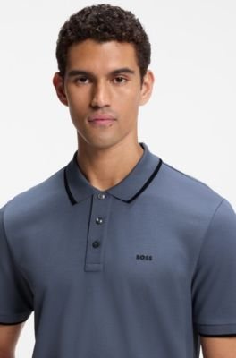 Hugo Boss Cotton-piqué polo shirt with contrast tipping - Image 17