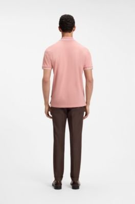 Hugo Boss Cotton-piqué polo shirt with contrast tipping - Image 29