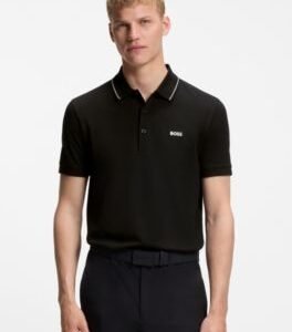 Hugo Boss Slim-fit cotton pique polo shirt with logo