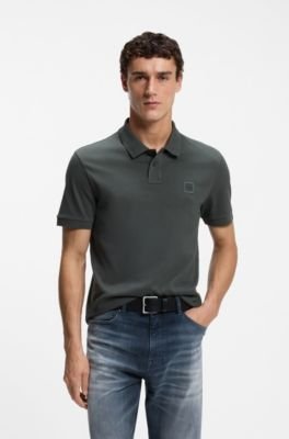 Hugo Boss Stretch-cotton slim-fit polo shirt with logo patch - Image 41