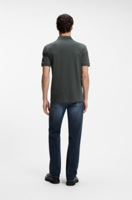 Hugo Boss Stretch-cotton slim-fit polo shirt with logo patch - Image 44